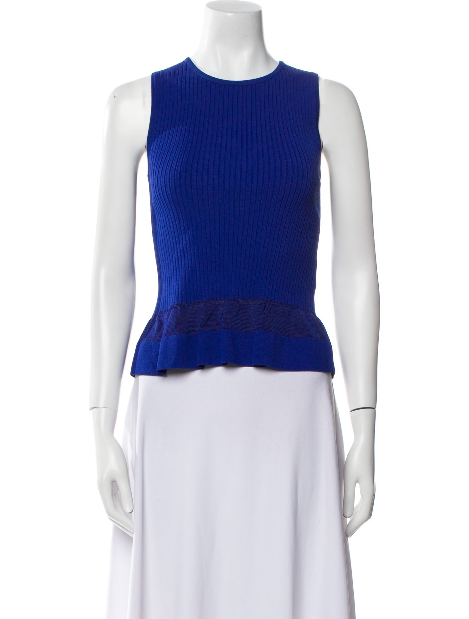 Diane von Furstenberg Crew Neck Sleeveless Crop Top