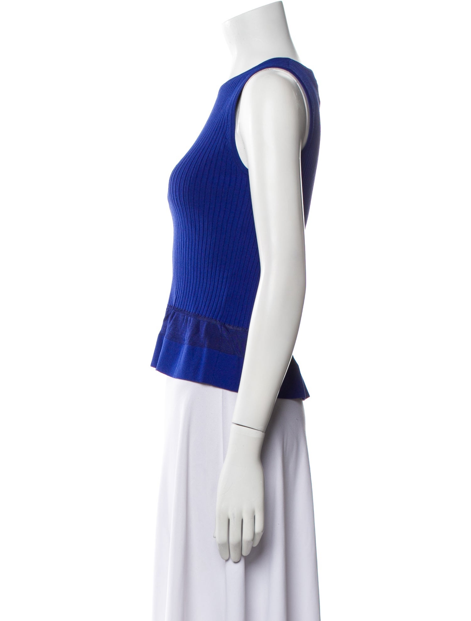 Diane von Furstenberg Crew Neck Sleeveless Crop Top