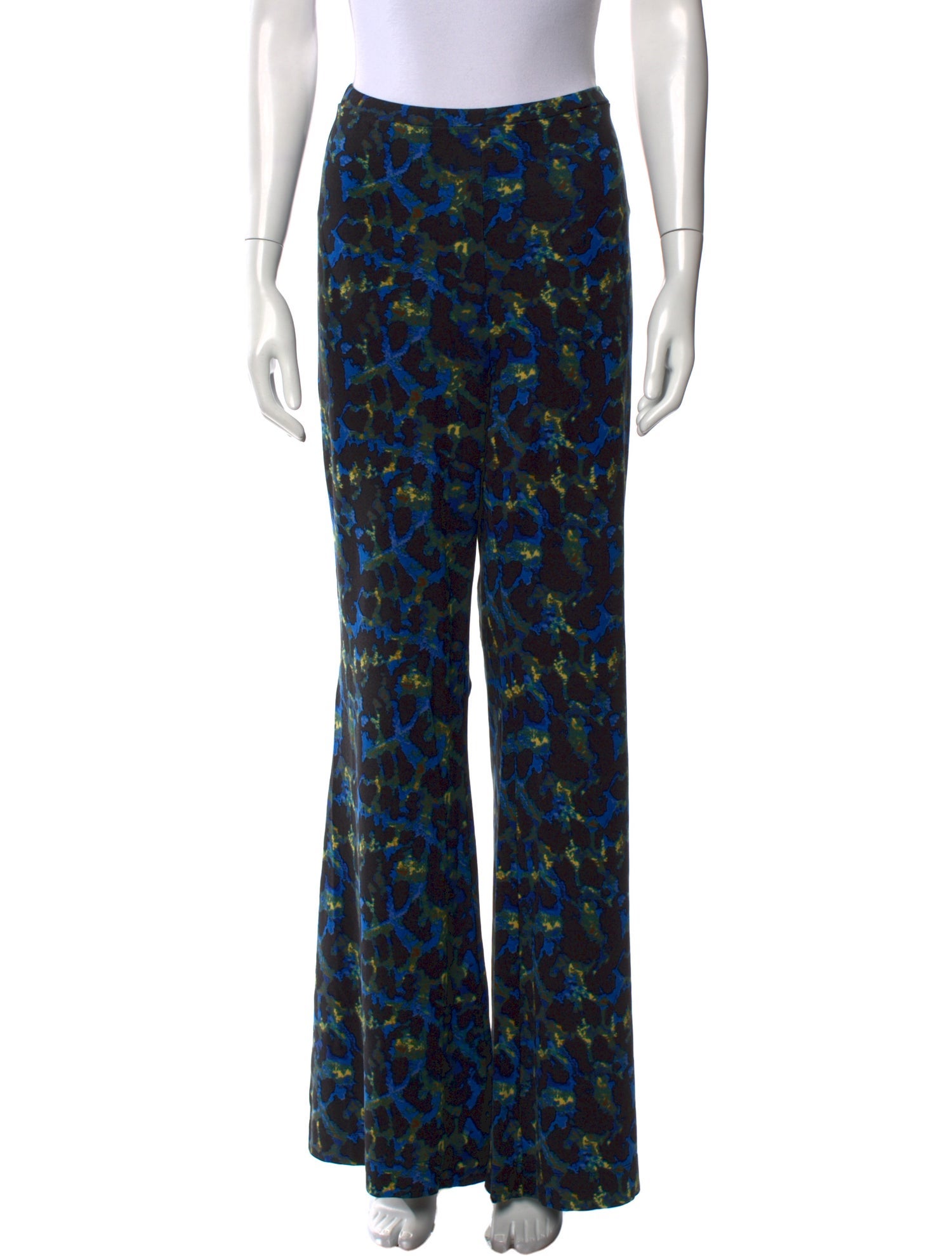 Diane von Furstenberg Floral Print Wide Leg Pants