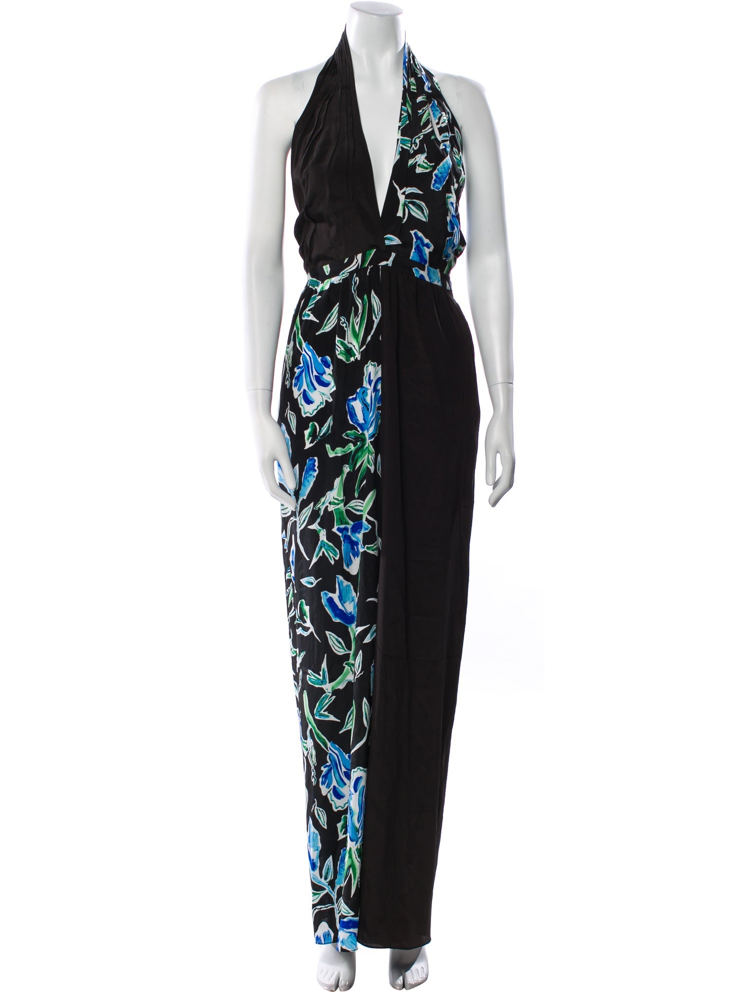 Diane von Furstenberg Floral Print V-Neck Jumpsuit w/ Tags