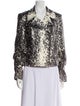 Diane von Furstenberg Leather Printed Jacket
