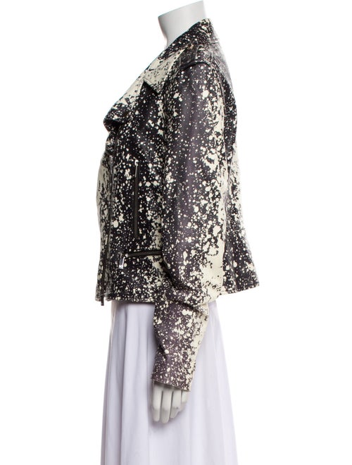 Diane von Furstenberg Leather Printed Jacket
