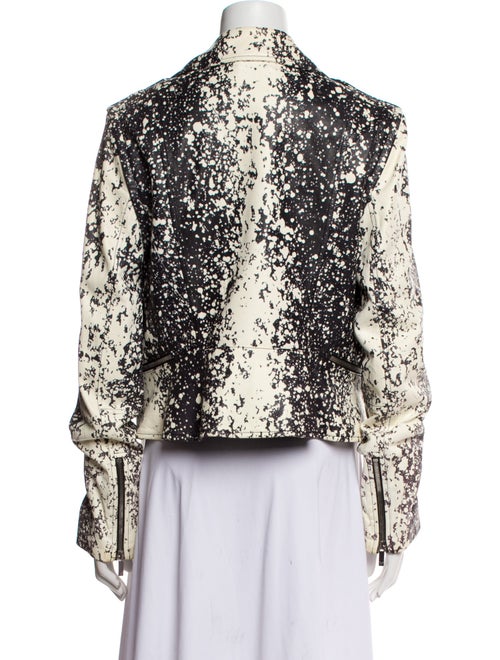 Diane von Furstenberg Leather Printed Jacket