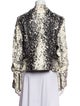 Diane von Furstenberg Leather Printed Jacket