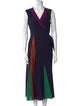 Diane von Furstenberg Colorblock Pattern Long Dress