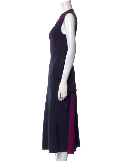 Diane von Furstenberg Colorblock Pattern Long Dress