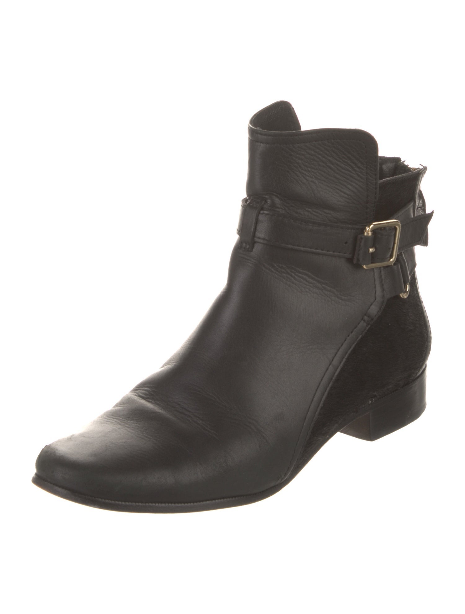 Diane von Furstenberg Leather Moto Boots