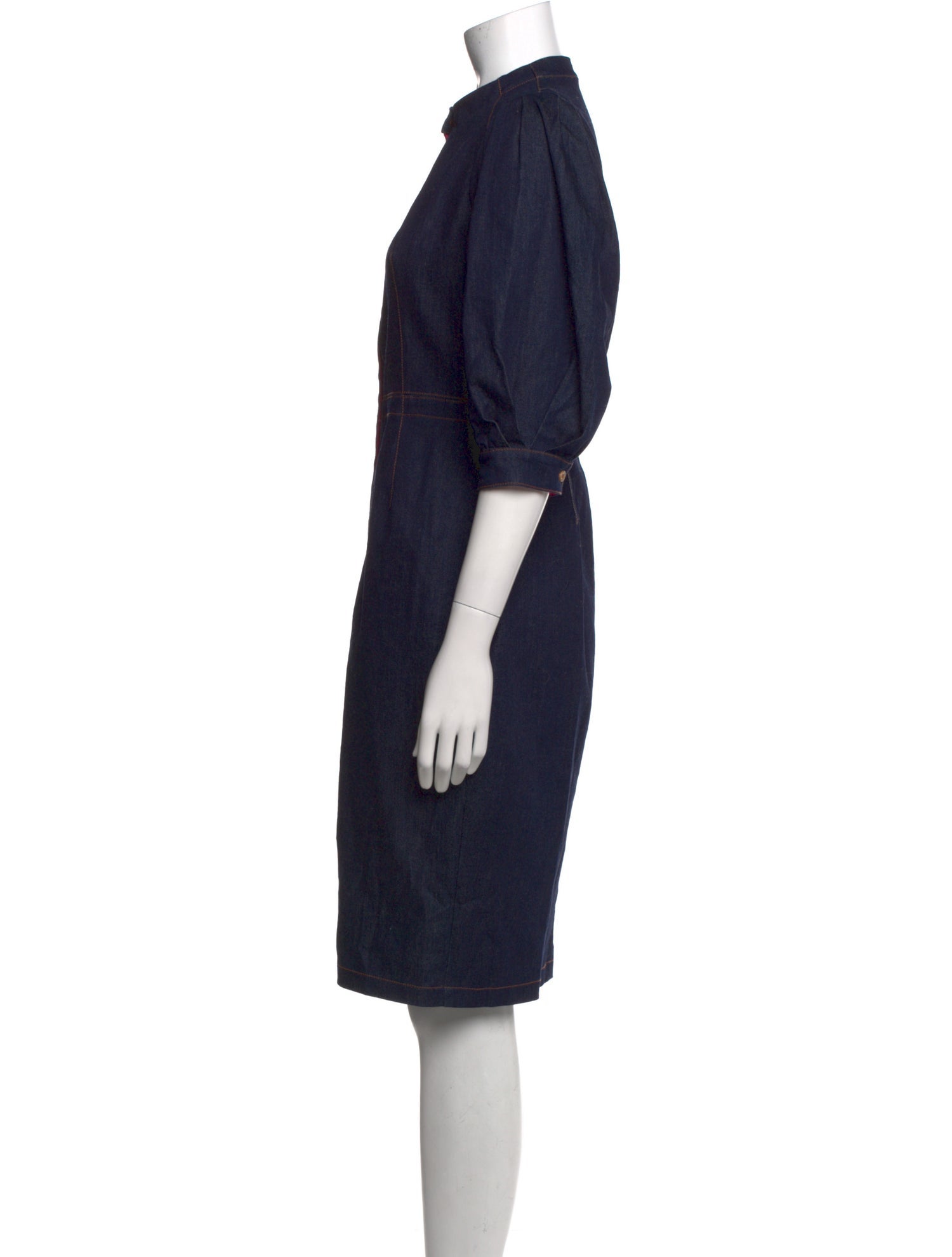 Diane von Furstenberg Mock Neck Knee-Length Dress