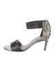Diane von Furstenberg Leather Animal Print Sandals
