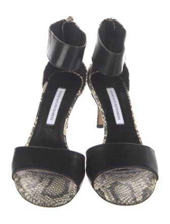 Diane von Furstenberg Leather Animal Print Sandals