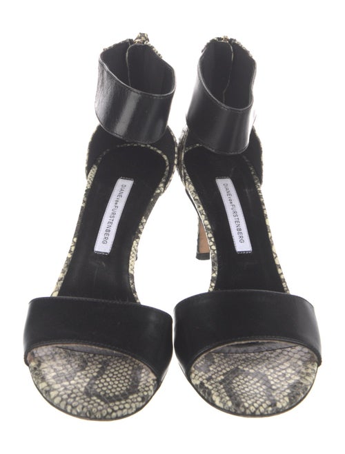 Diane von Furstenberg Leather Animal Print Sandals
