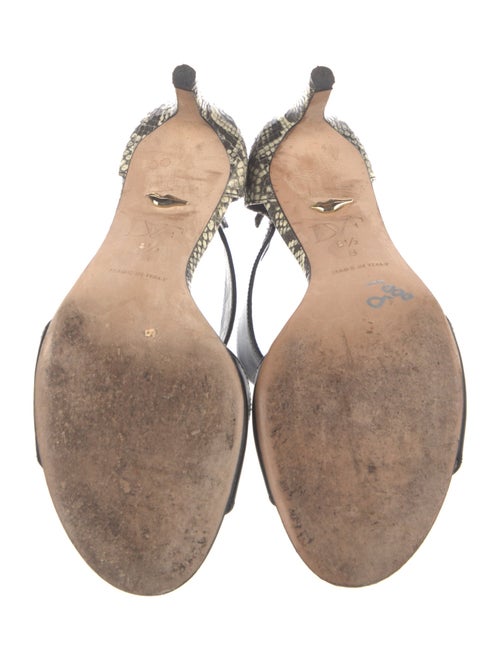 Diane von Furstenberg Leather Animal Print Sandals