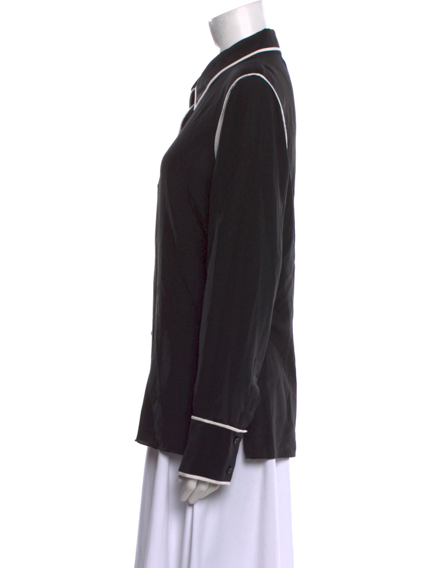 Diane von Furstenberg Long Sleeve Button-Up Top