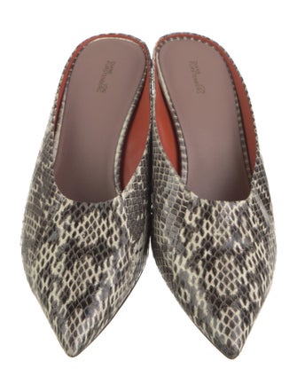 Diane von Furstenberg Python Animal Print Mules