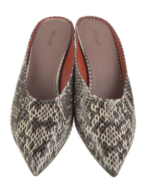 Diane von Furstenberg Python Animal Print Mules