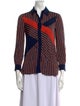 Diane von Furstenberg Silk Striped Button-Up Top