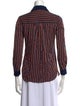 Diane von Furstenberg Silk Striped Button-Up Top