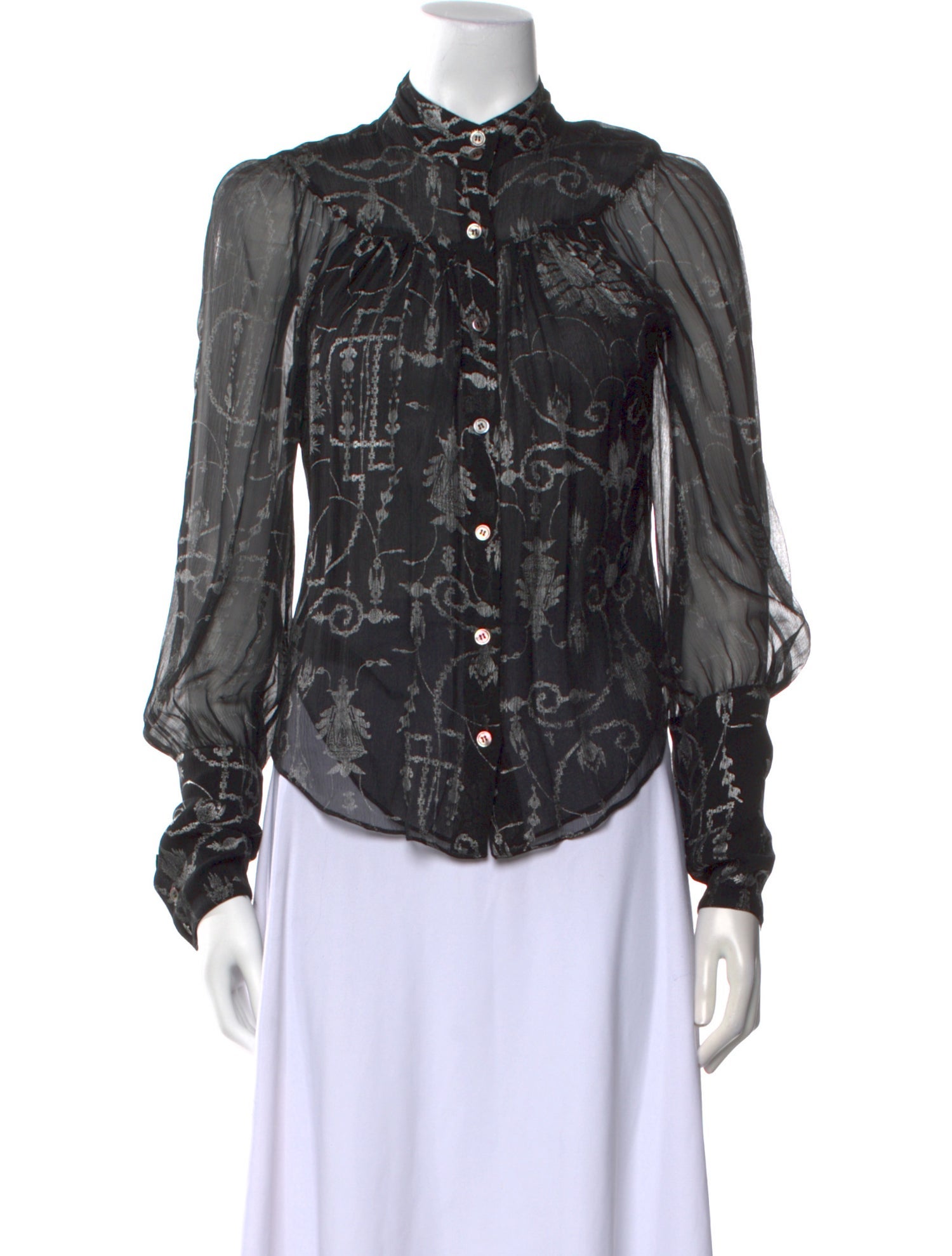 Diane von Furstenberg Silk Printed Blouse