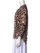 Diane von Furstenberg Silk Animal Print Button-Up Top