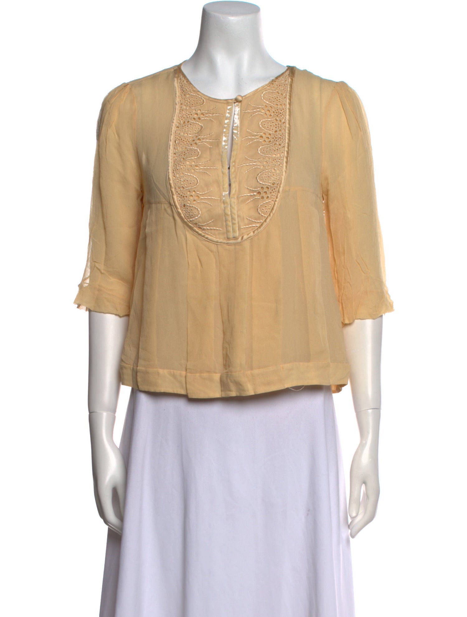 Diane von Furstenberg Silk V-Neck Blouse