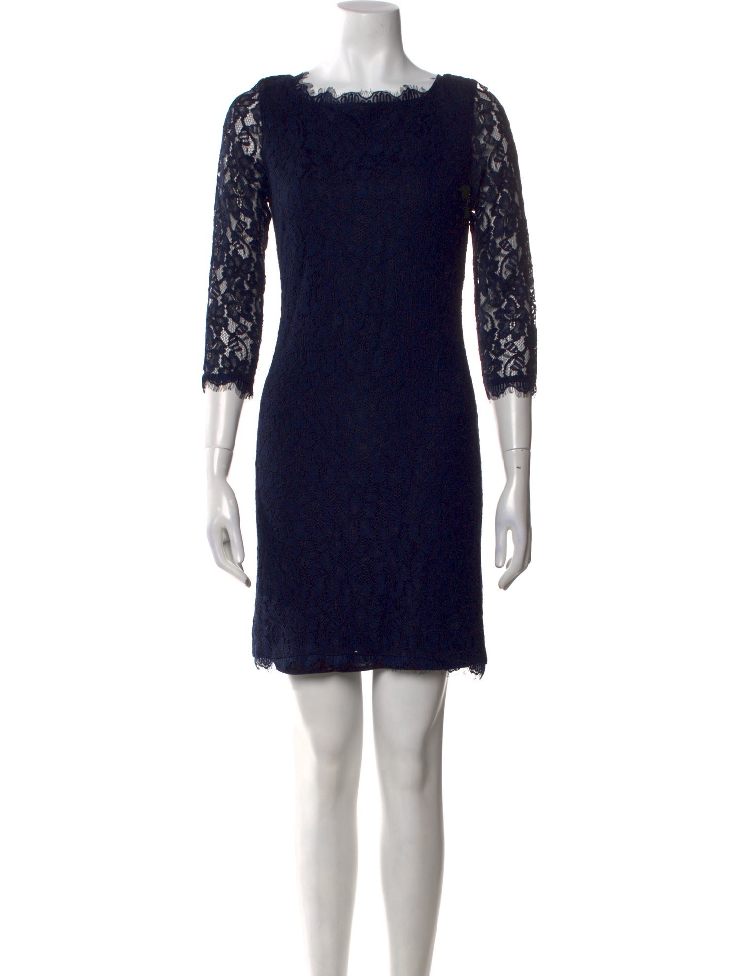 Diane von Furstenberg Lace Pattern Mini Dress