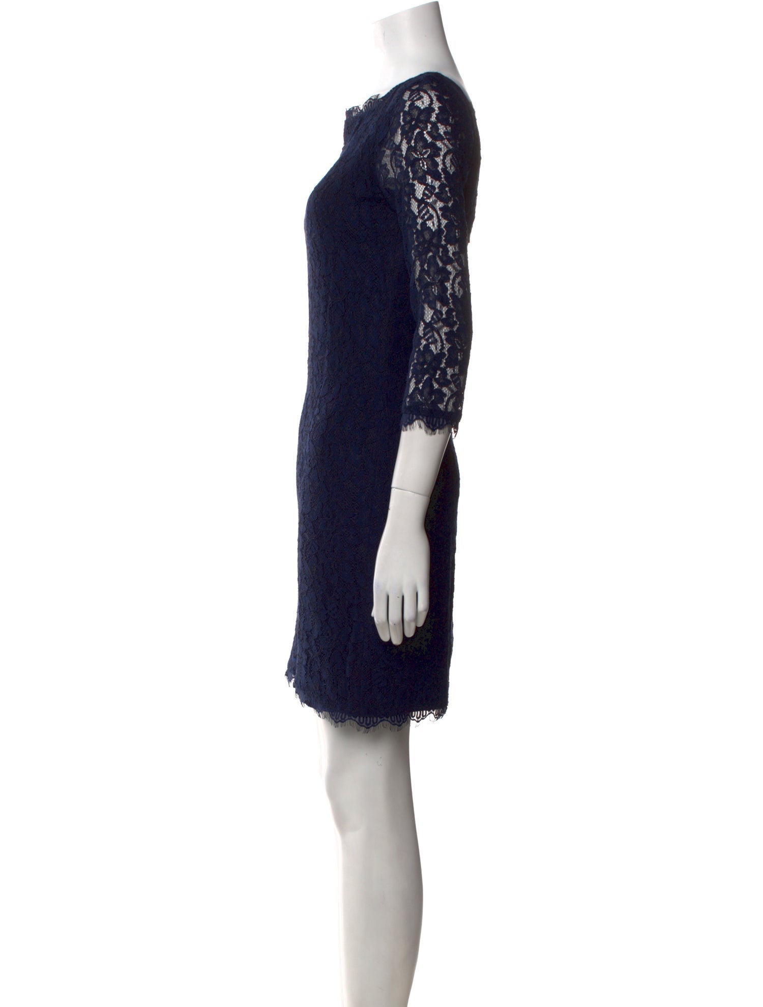 Diane von Furstenberg Lace Pattern Mini Dress
