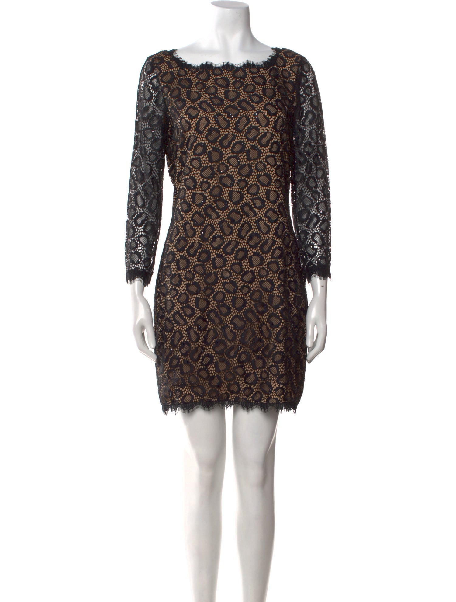 Diane von Furstenberg Lace Pattern Mini Dress
