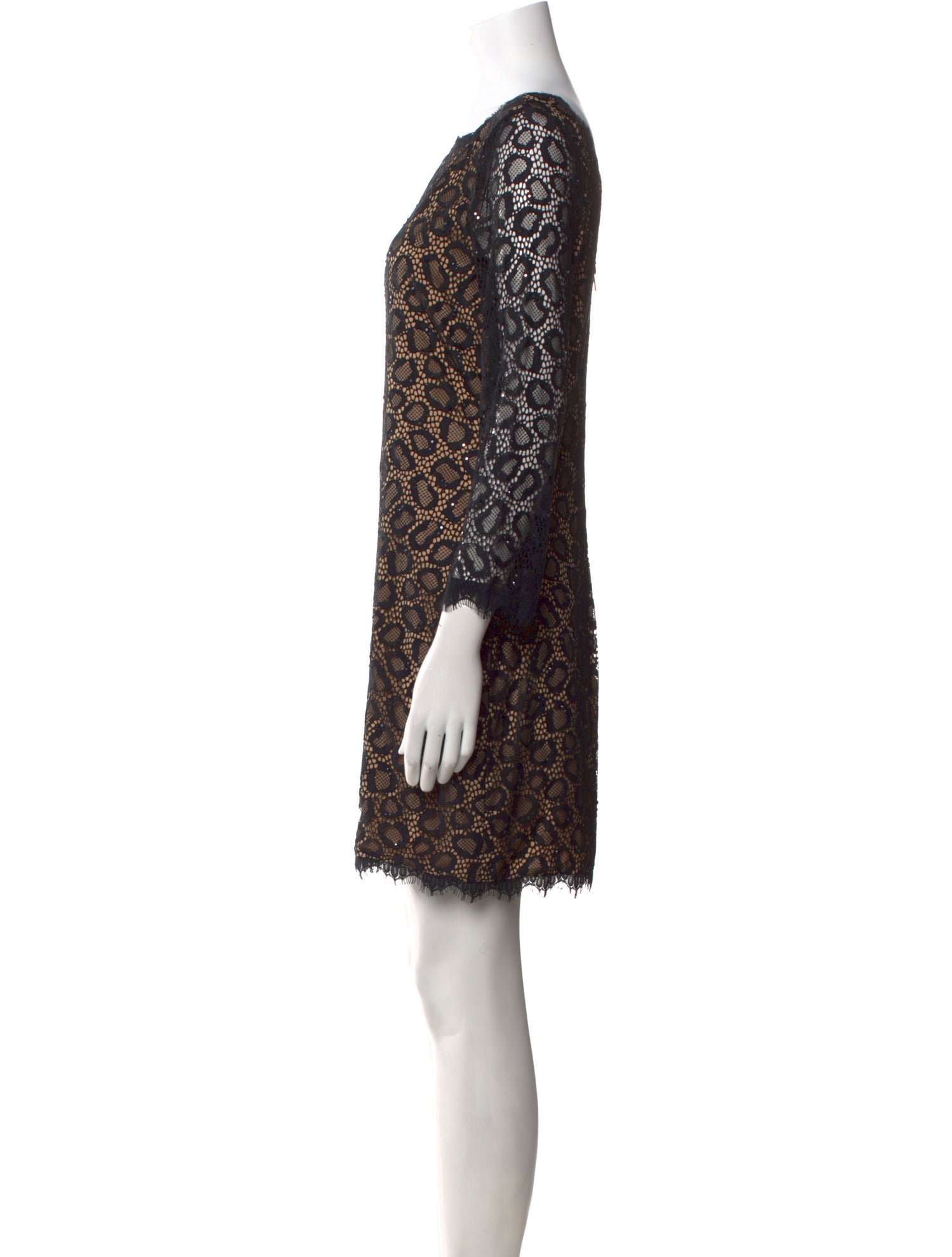 Diane von Furstenberg Lace Pattern Mini Dress