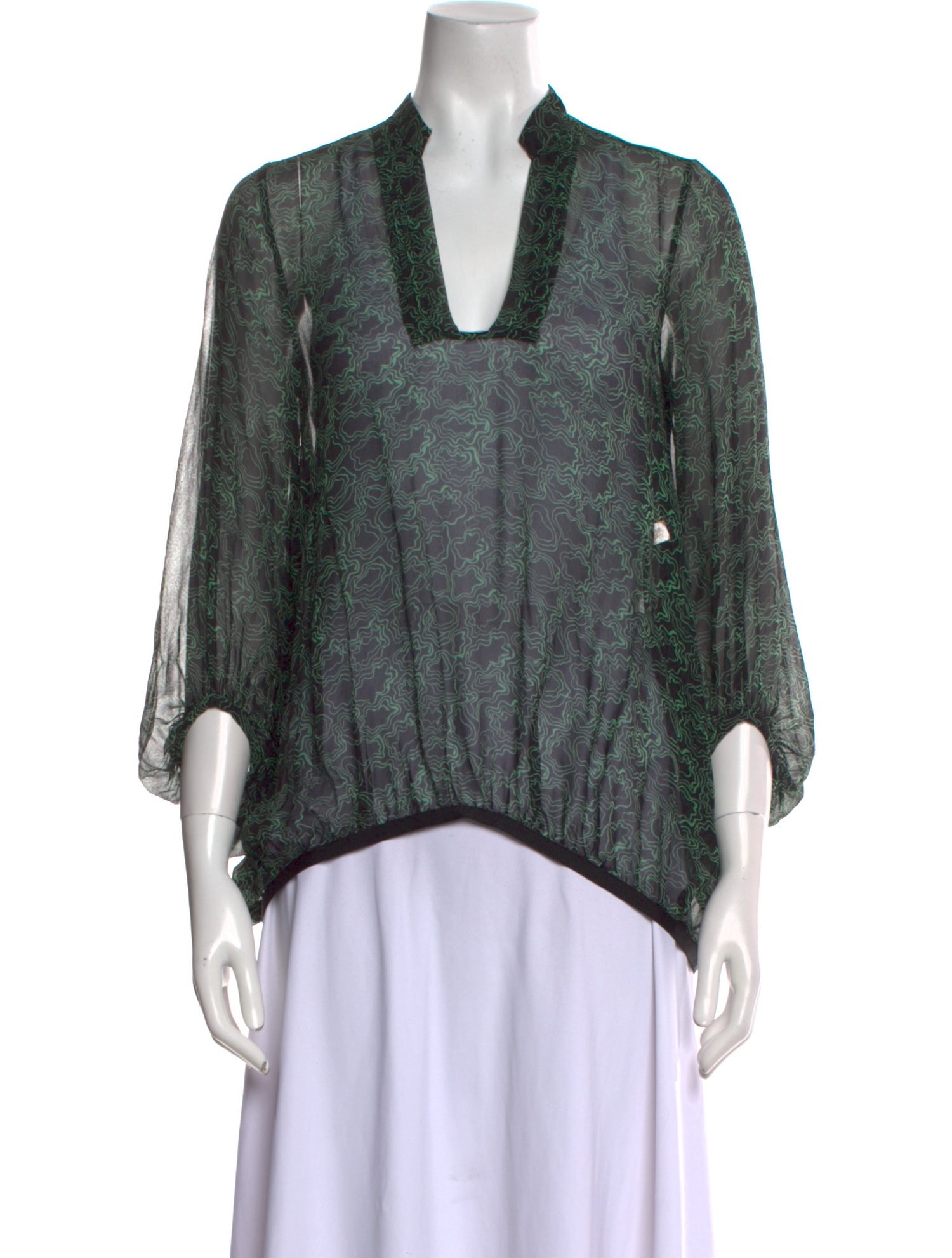 Diane von Furstenberg Silk Printed Blouse