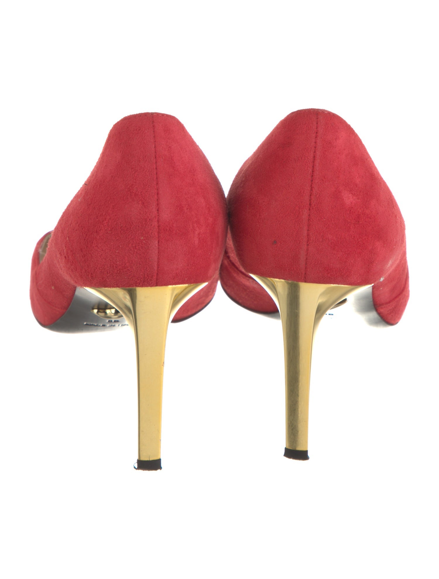 Diane von Furstenberg Suede Leather Trim Embellishment Pumps