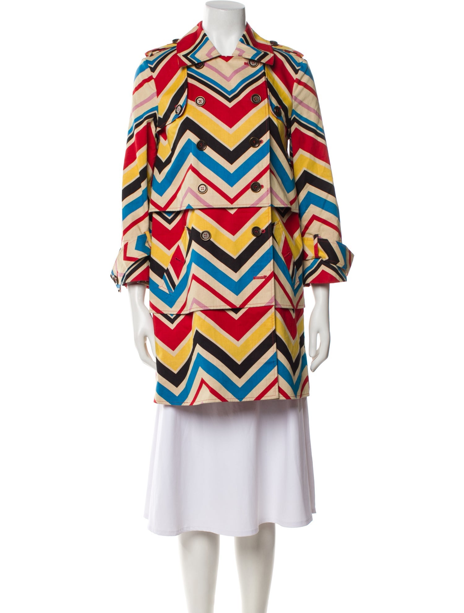 Diane von Furstenberg Printed Trench Coat