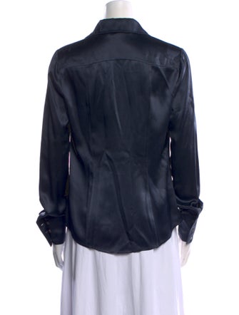 Diane von Furstenberg Silk Long Sleeve Button-Up Top