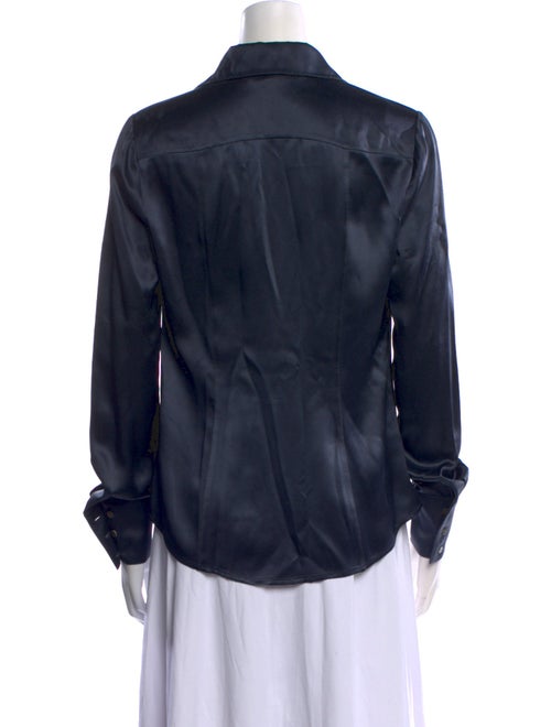 Diane von Furstenberg Silk Long Sleeve Button-Up Top