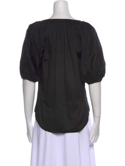 Diane von Furstenberg V-Neck Short Sleeve Blouse