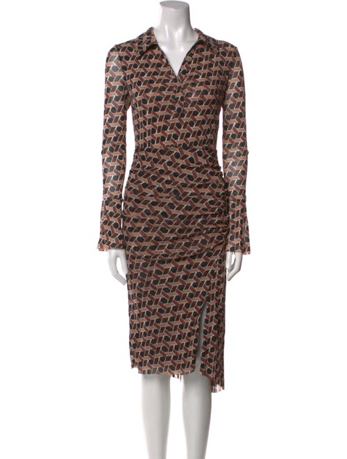 Diane von Furstenberg Printed Midi Length Dress