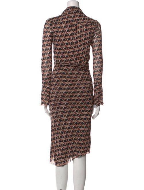 Diane von Furstenberg Printed Midi Length Dress