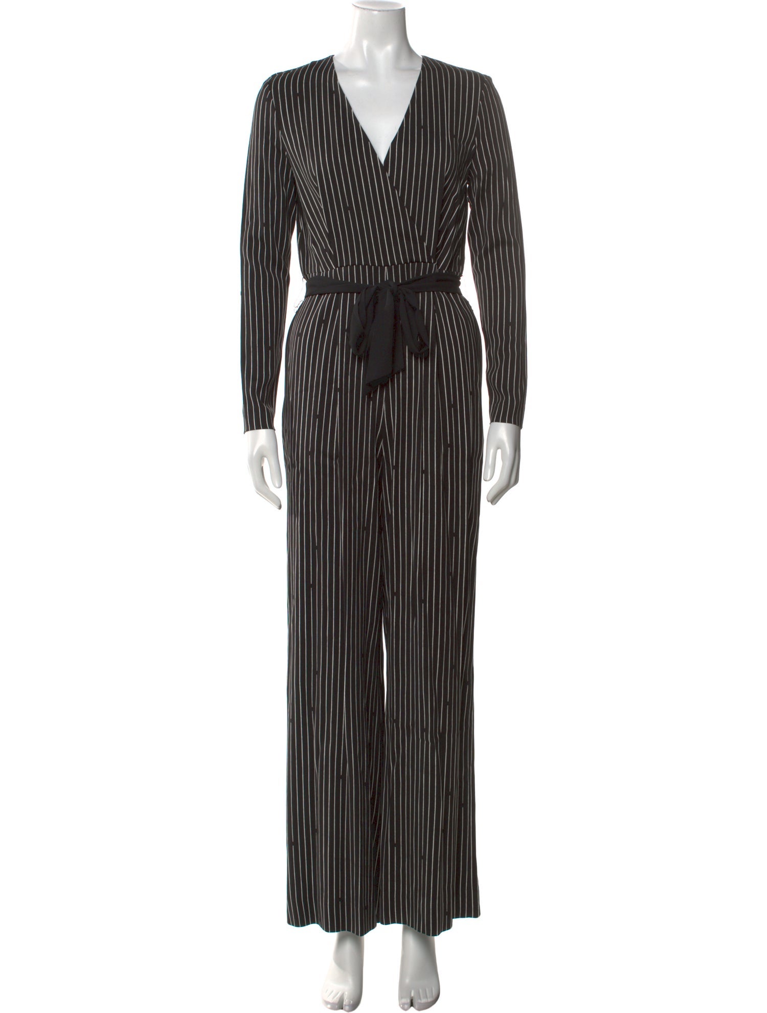 Diane von Furstenberg Striped V-Neck Jumpsuit w/ Tags