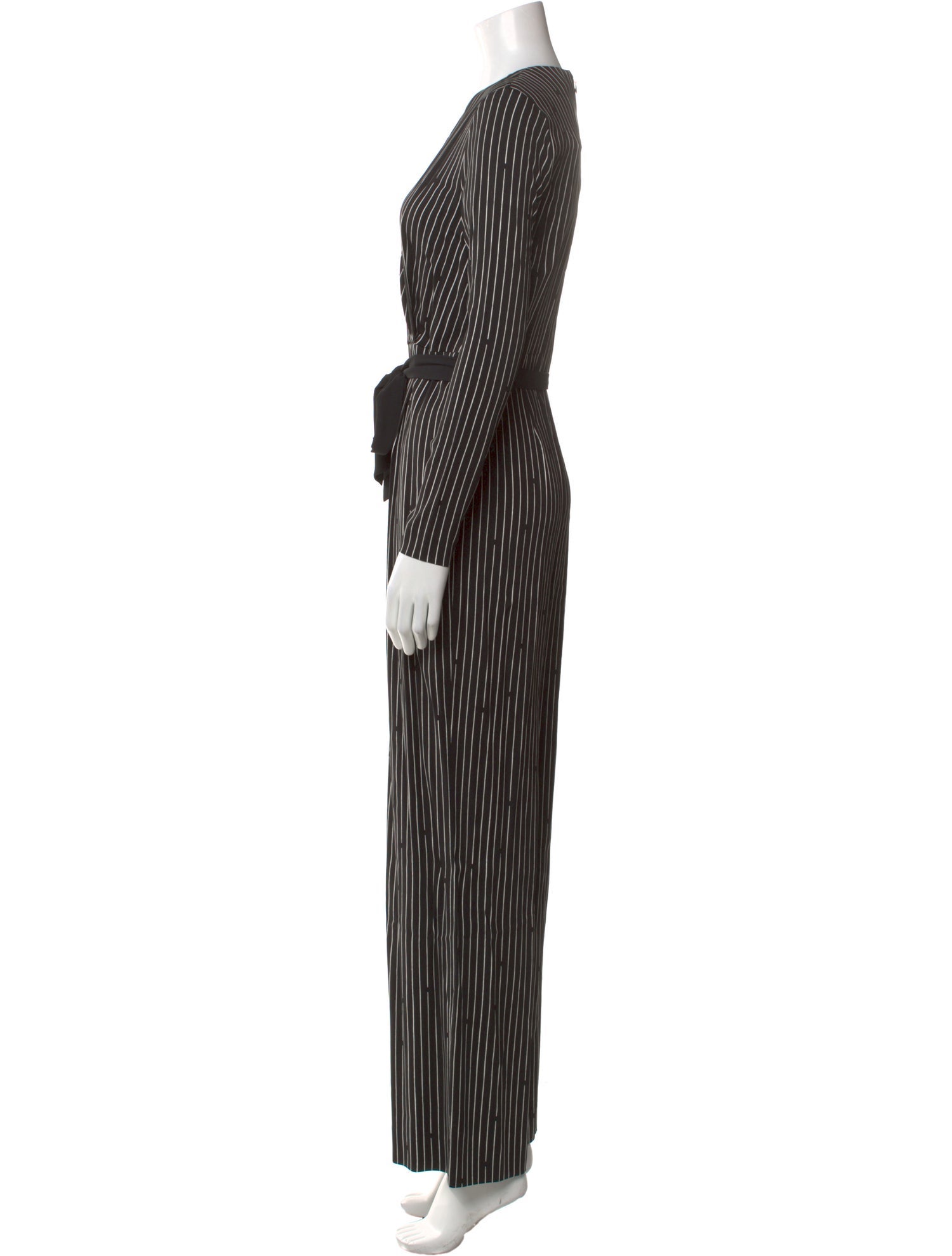 Diane von Furstenberg Striped V-Neck Jumpsuit w/ Tags