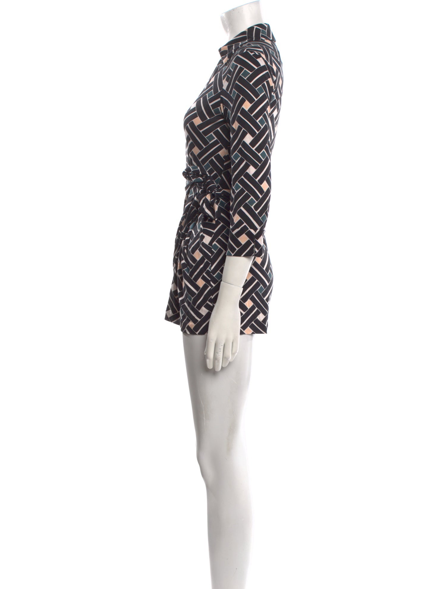 Diane von Furstenberg Silk Printed Romper