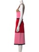 Diane von Furstenberg Colorblock Pattern Midi Length Dress