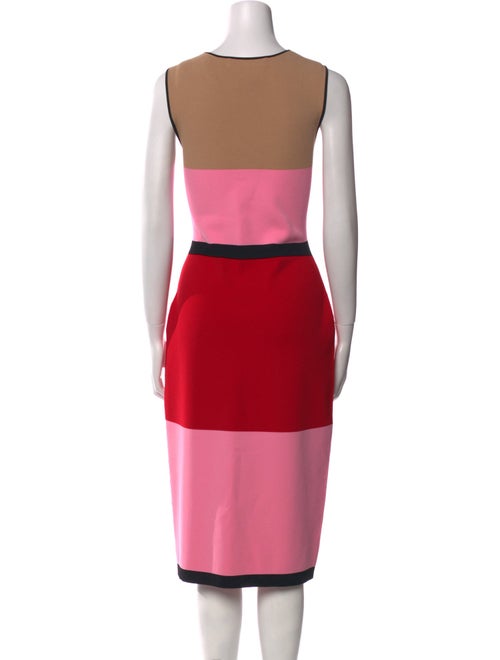 Diane von Furstenberg Colorblock Pattern Midi Length Dress