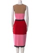 Diane von Furstenberg Colorblock Pattern Midi Length Dress