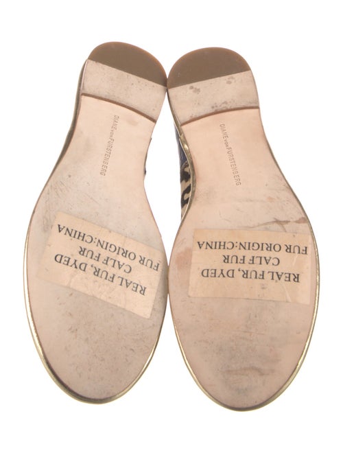 Diane von Furstenberg Ponyhair Animal Print Flats