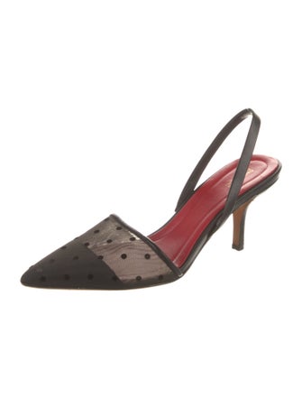 Diane von Furstenberg Mesh Mesh Accents Slingback Pumps