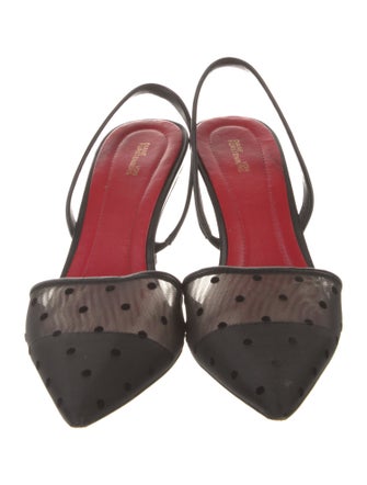 Diane von Furstenberg Mesh Mesh Accents Slingback Pumps
