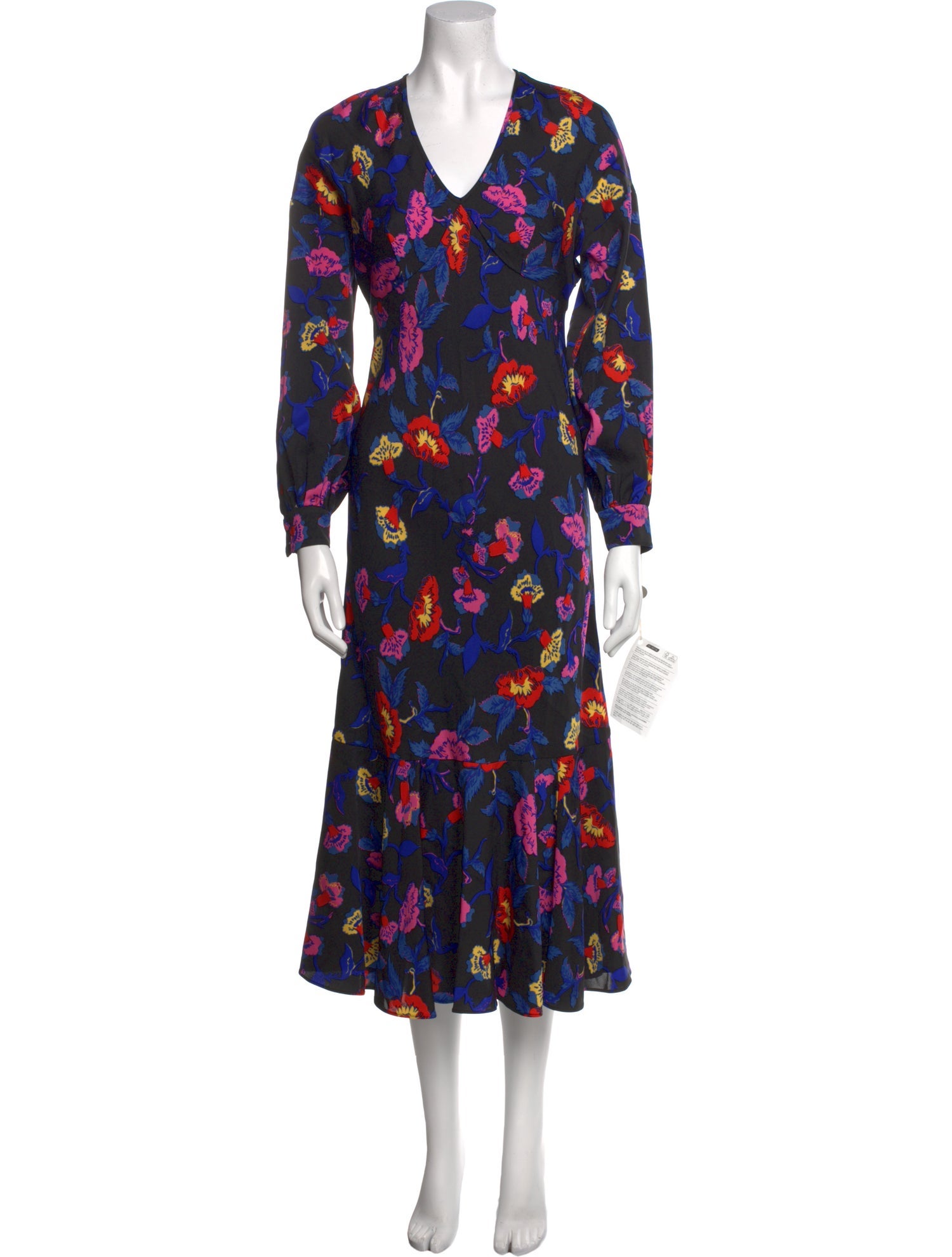 Diane von Furstenberg Floral Print Long Dress w/ Tags
