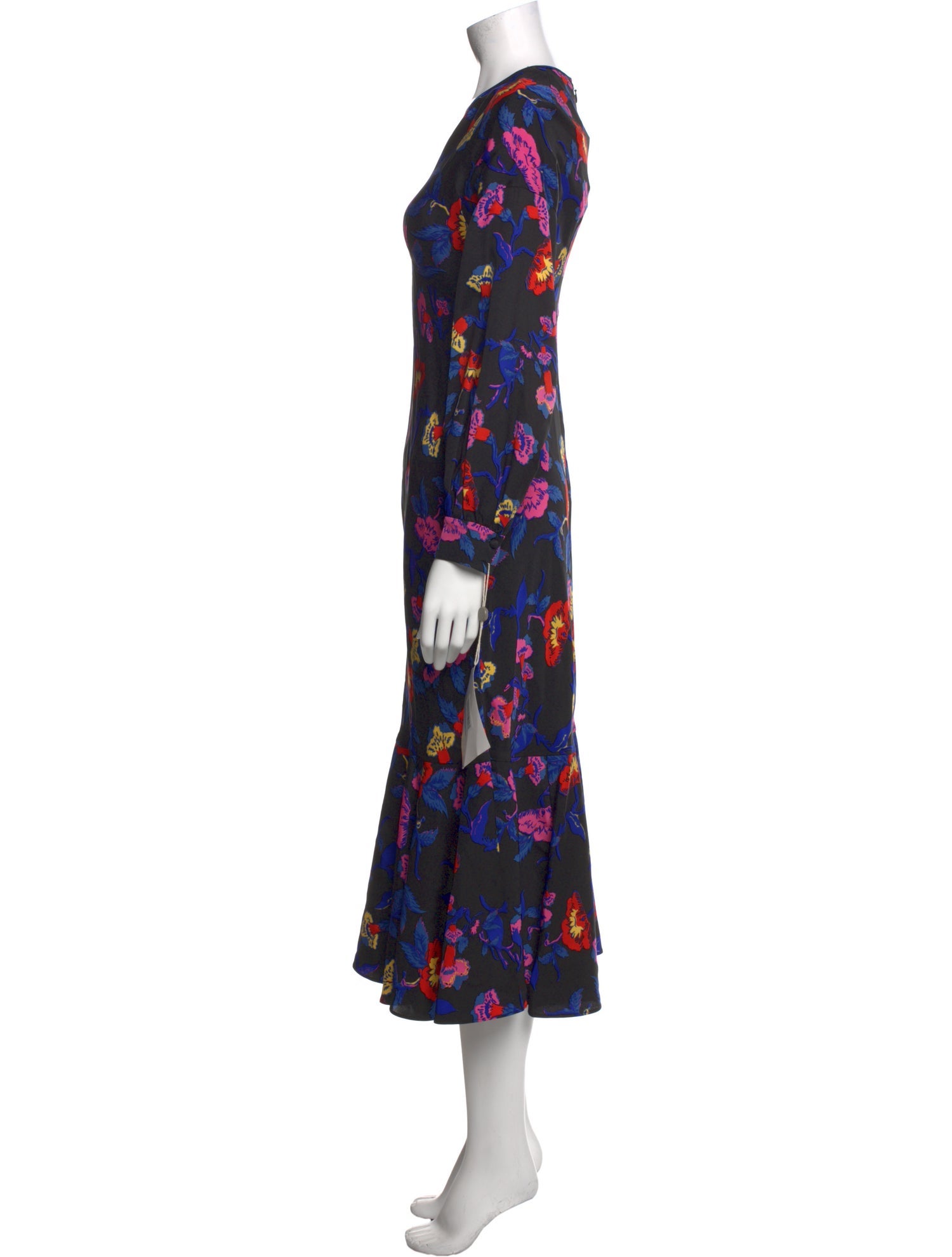 Diane von Furstenberg Floral Print Long Dress w/ Tags