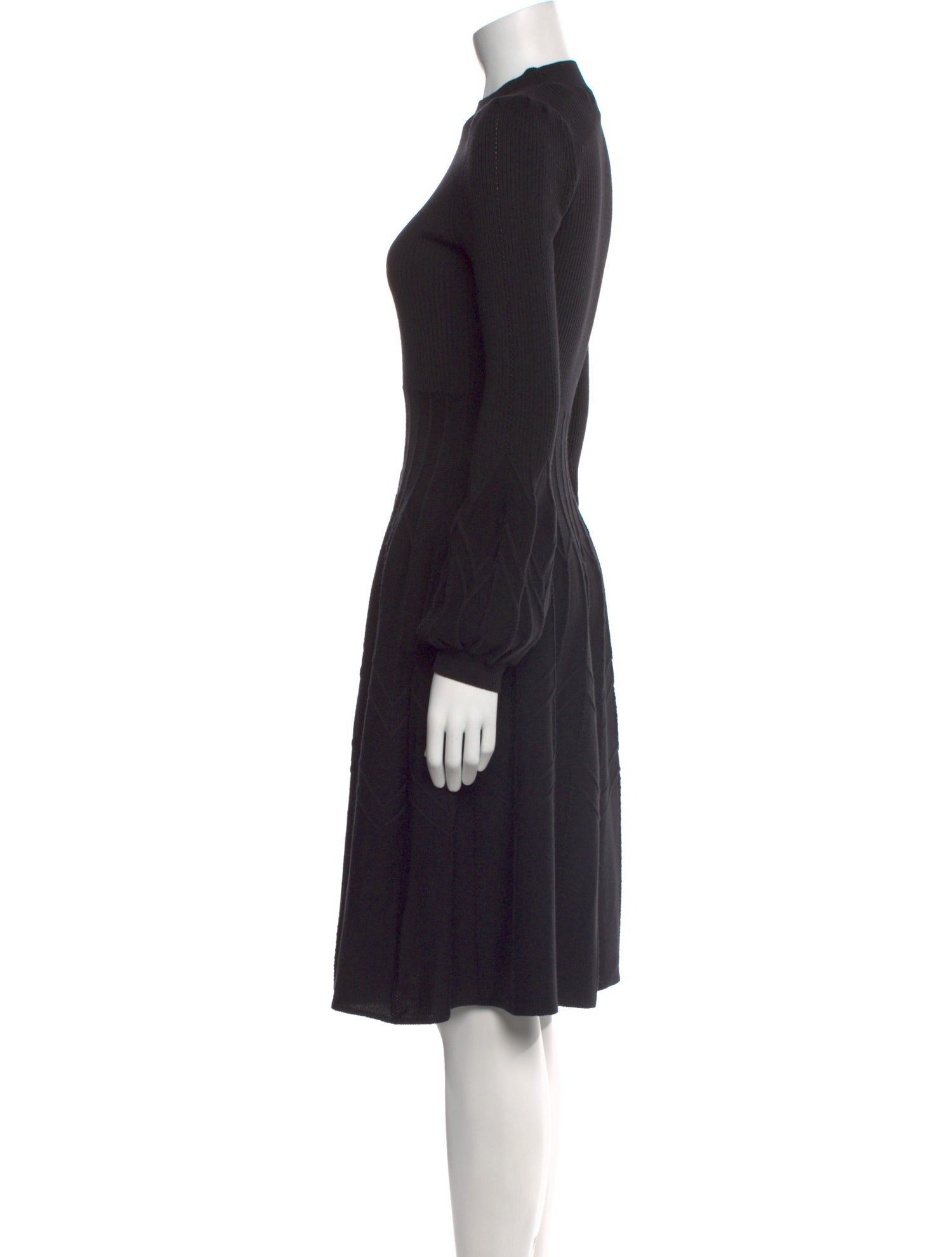 Diane von Furstenberg Mock Neck Knee-Length Dress