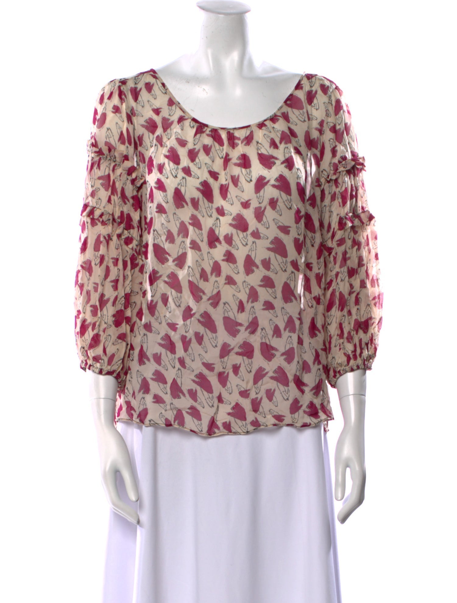 Diane von Furstenberg Silk Printed Blouse