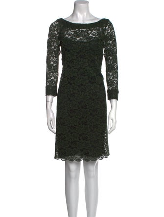 Diane von Furstenberg Lace Pattern Mini Dress